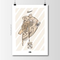 Image 1 of Sneakers Poster AJ 4 “White Sail” (Minimalist) Hypebeast Print