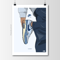 Sneakers Poster AM 1 “Lost Sketch” Blue Hypebeast Print