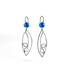 Summer's Colorful Blooms: Art Glass & Silver Earrings