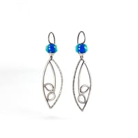 Summer's Colorful Blooms: Art Glass & Silver Earrings