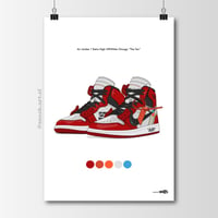 Sneaker Poster Jordan 1 x Off-White “Chicago” Hypebeast Print