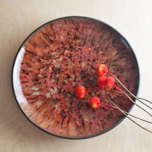 Image of dark stoneware serving plate