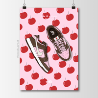 Image 1 of Sneaker Poster Dunk SB Low x Stussy “Cherry” Hypebeast Print