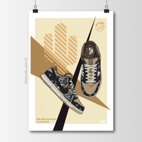 Image 1 of Sneaker Poster Dunk SB Low x Travis Scott “Cactus Jack” Hypebeast Print