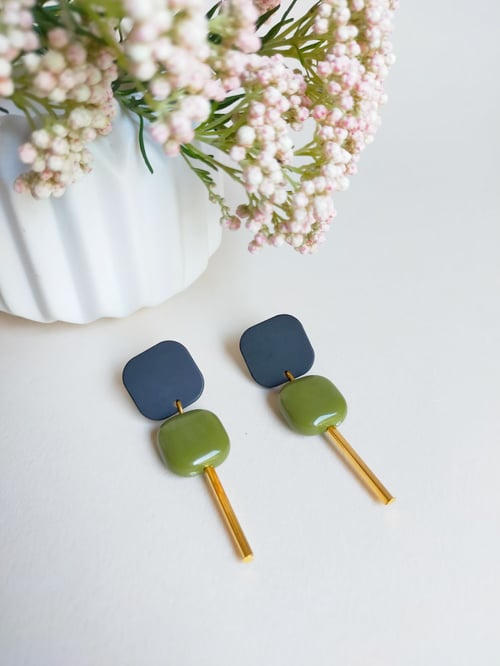 Image of Pendientes BRIGITTE - Verde caza