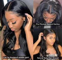 Image 4 of 20 inch 4x4 Body wave lace front brazillian wig 