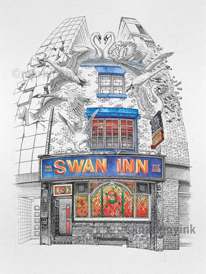 The Swan Inn - Liverpool Artwork, Illustration - Pub - markmyink