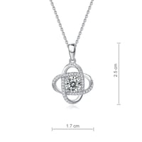 Image 4 of 1 Ct Moissanite Diamond Flower Pendant Necklace 925 Sterling Silver 