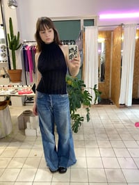 Image 2 of Backless mohair top white