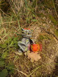 Image 2 of Mushroom Gargoyle with Pumpkin Lantern