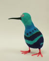 Seaward, wool felt quirky bird sculpture