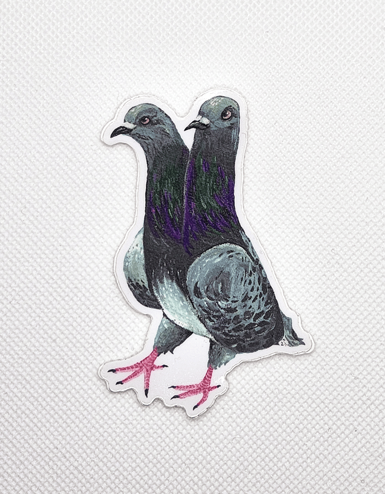 Image of Two Headed Pigeon Sticker