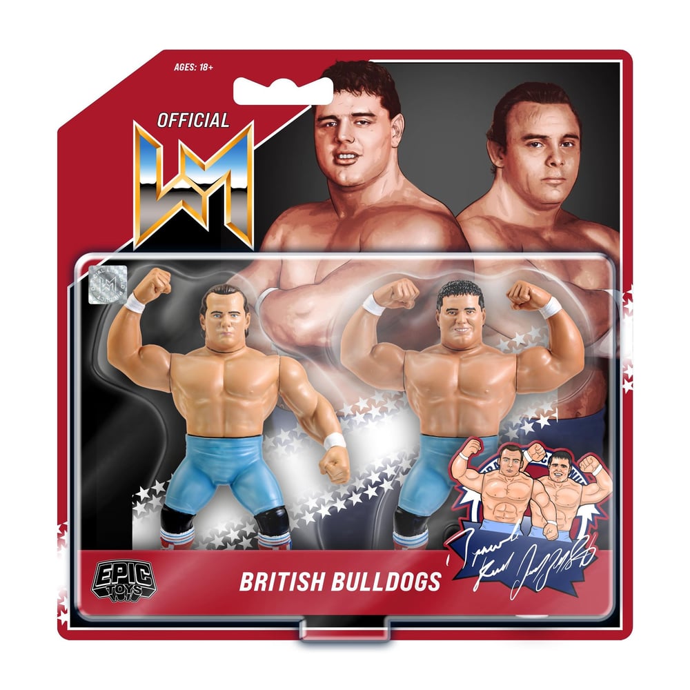 Image of The British Bulldogs 4.5" Wrestling Megastars Retro Figures by Epic Toys
