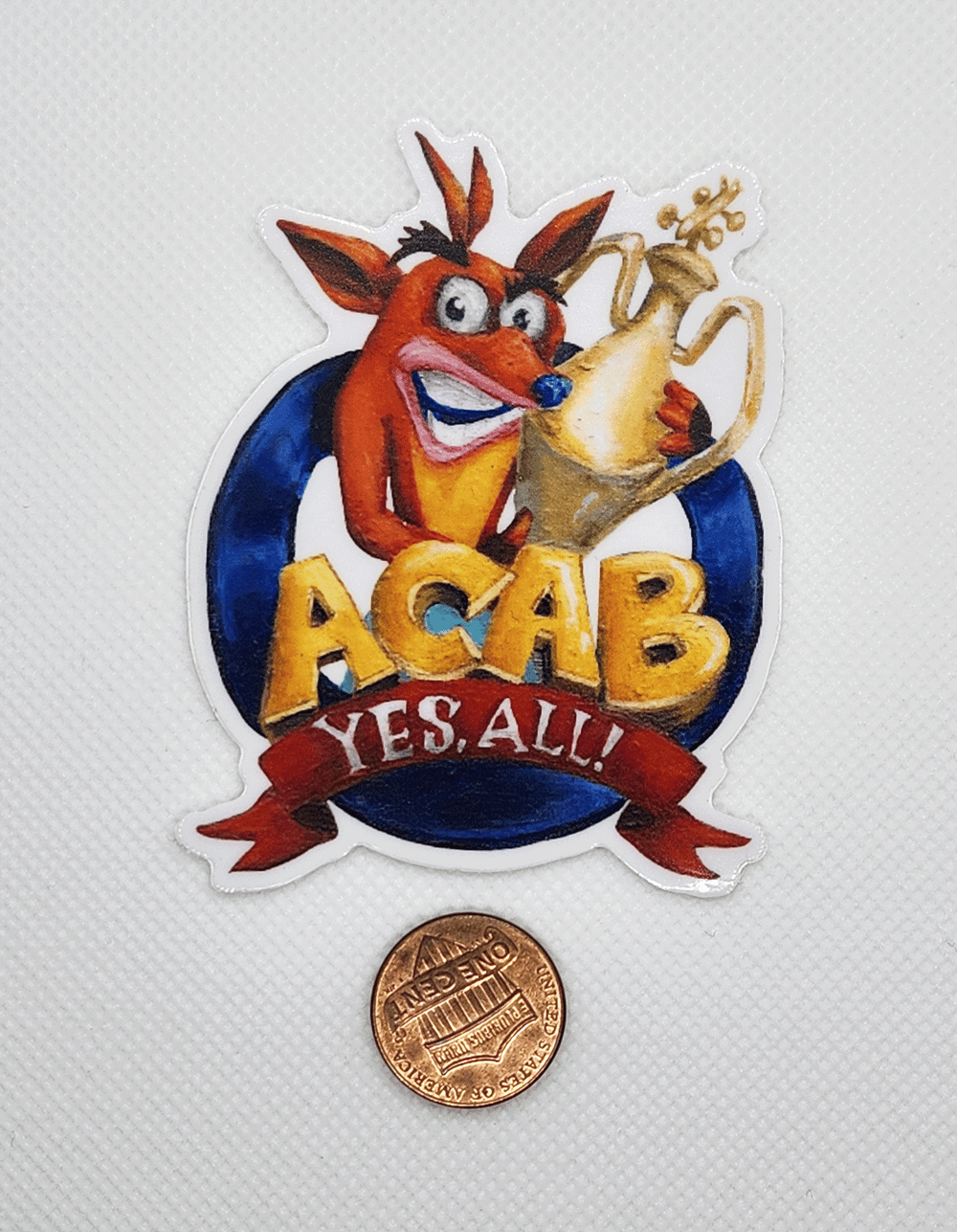Image of All Crash Are Bandicoot Sticker