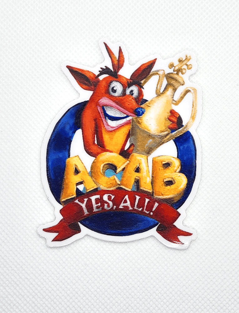 Image of All Crash Are Bandicoot Sticker
