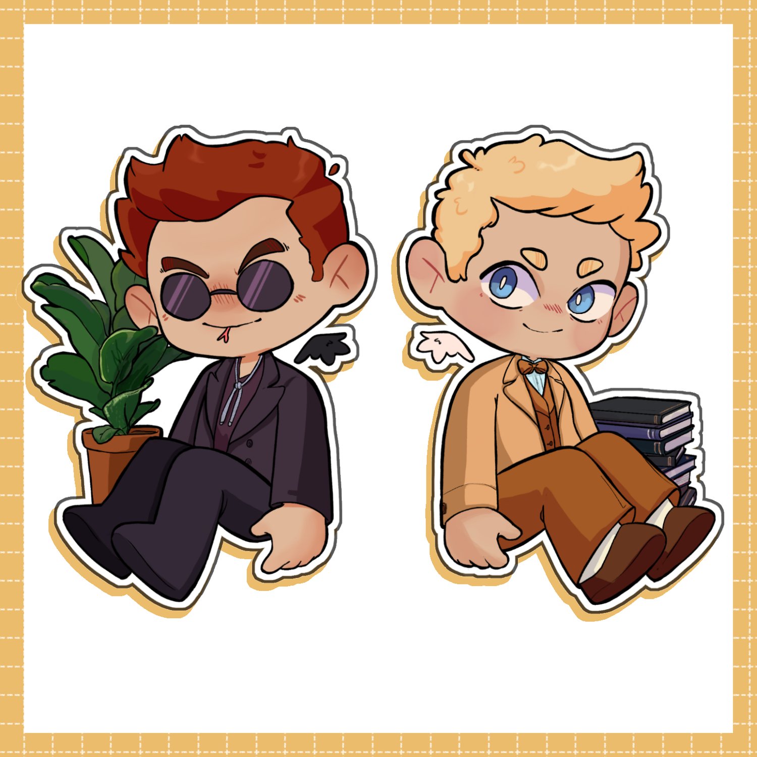 Image of [GOOD OMENS] Crowly & Aziraphale Charms