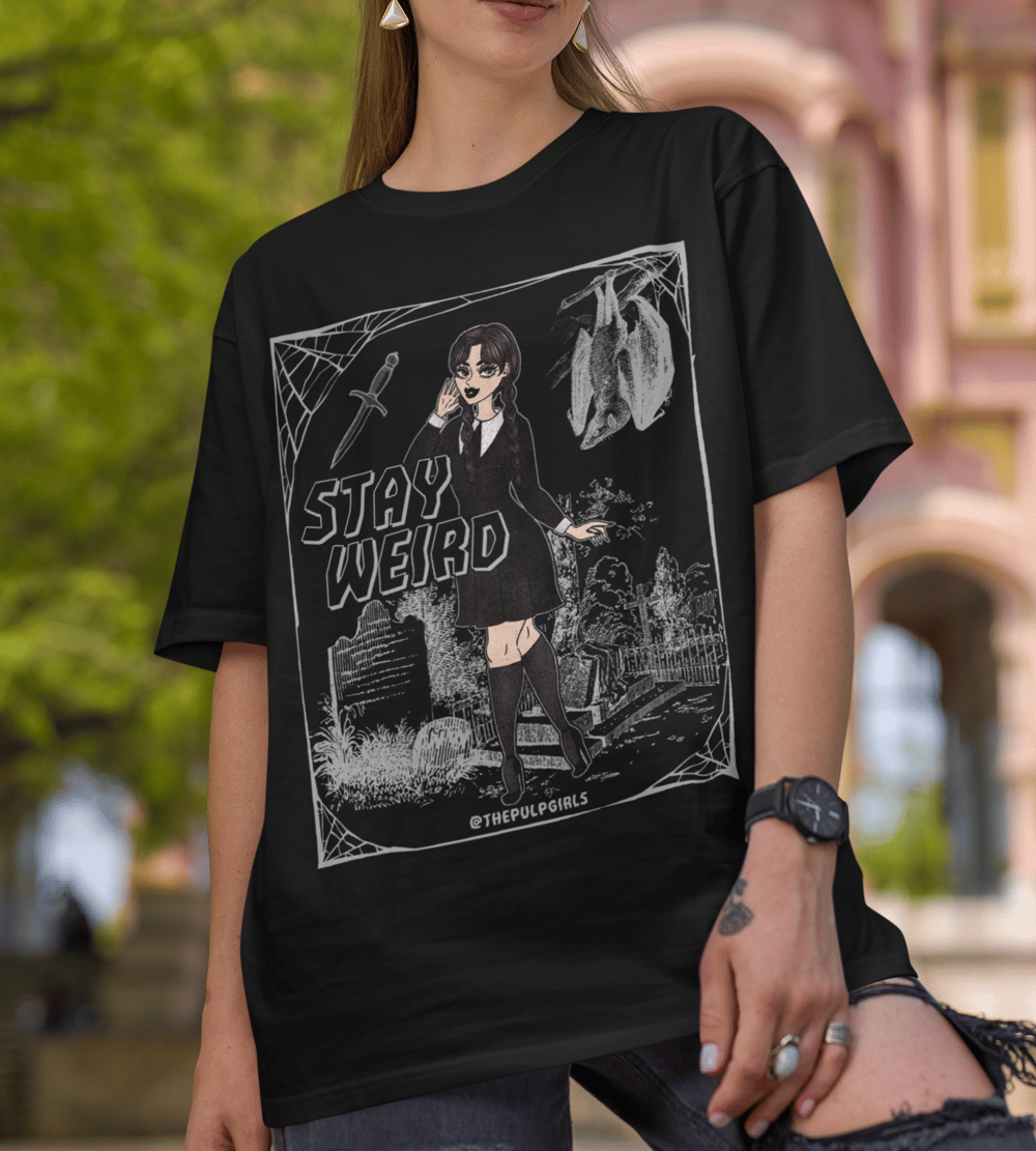 Image of WEDNESDAY ADDAMS WEIRDO TEE