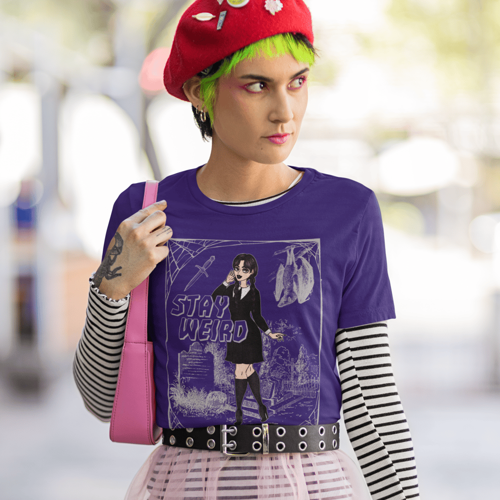 Image of WEDNESDAY ADDAMS WEIRDO TEE