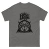 ABSU - NEVER BLOW OUT THE EASTERN CANDLE  T-SHIRT (BLACK PRINT) GREY  CHARCOAL