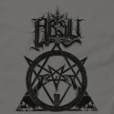 ABSU - NEVER BLOW OUT THE EASTERN CANDLE  T-SHIRT (BLACK PRINT) GREY  CHARCOAL