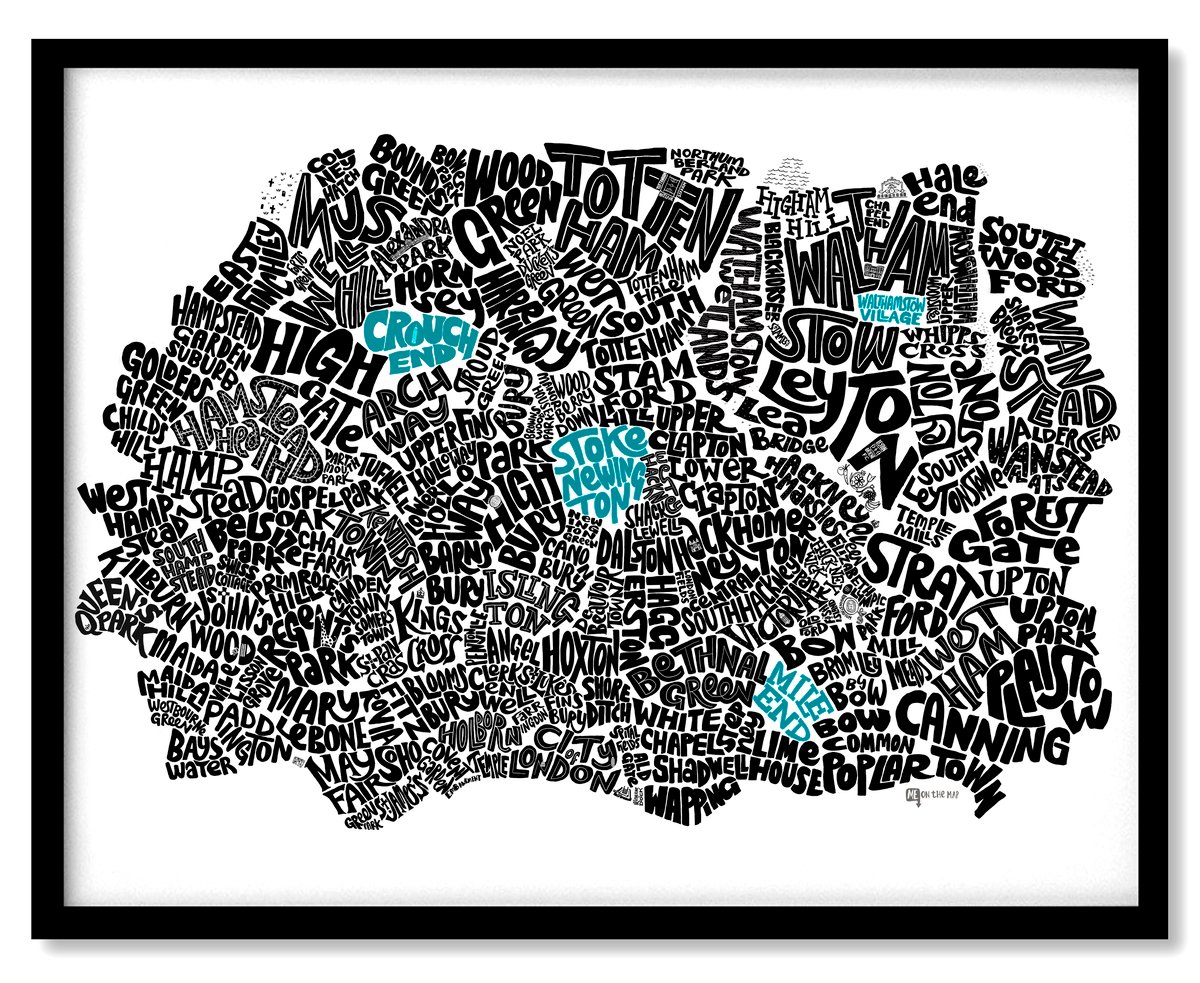 Image of North & East London Type Map