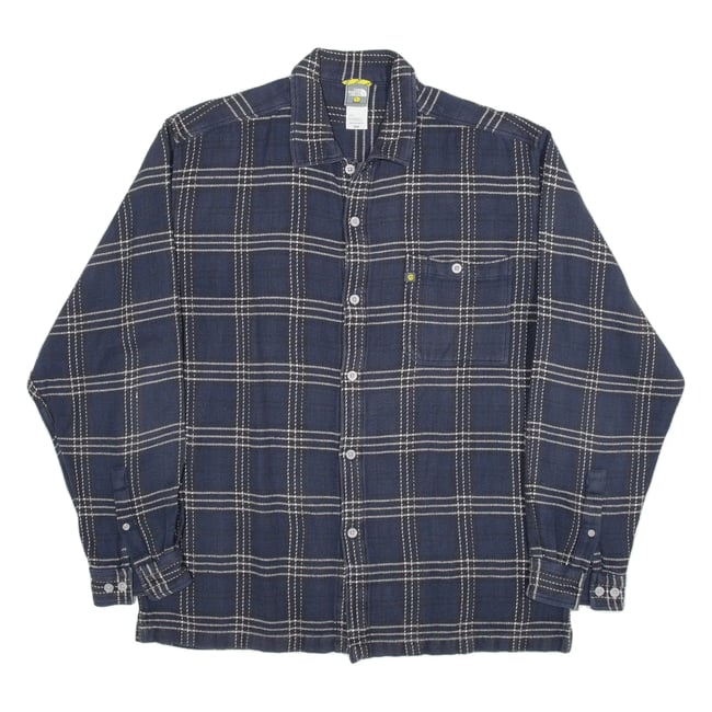 Vintage The North Face A5 Flannel Shirt - Navy