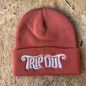 Image of Text Logo Beanie Rust
