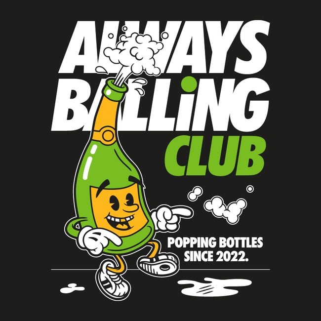 Popping Bottles tee (reduced)
