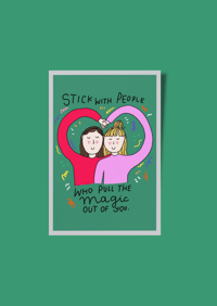 Art print - Stick witth people 