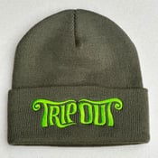 Image of Text Logo Beanie Green
