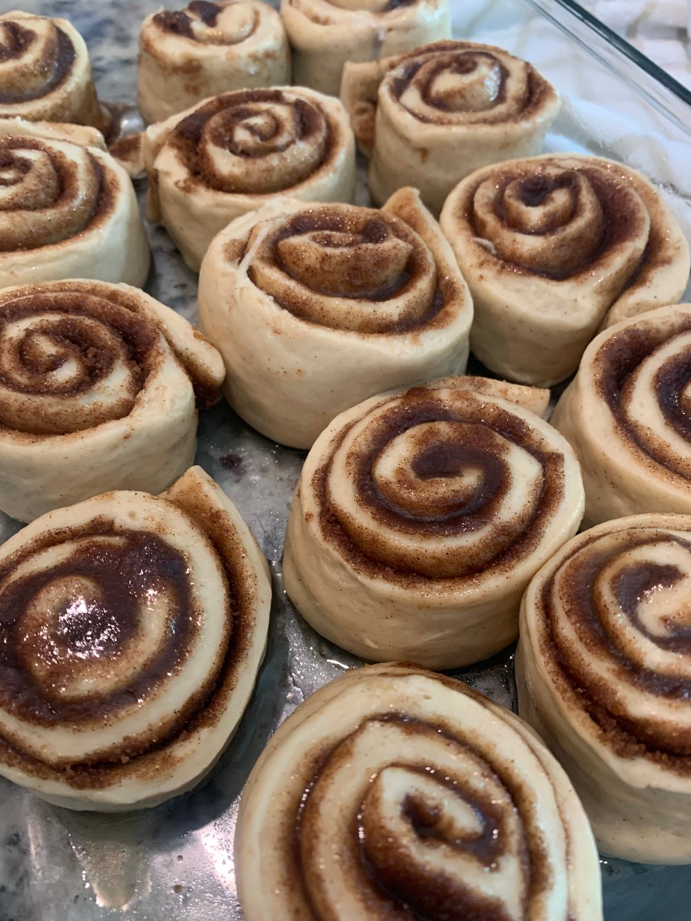 Image of rock & roll - four cinnamon rolls