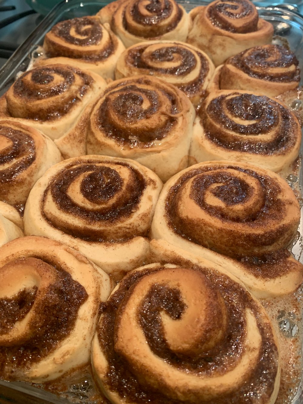 Image of rock & roll - four cinnamon rolls