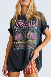 Image 1 of NASHVILLE TENNESSEE OVERSIZED GRAPHIC TEE
