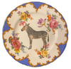 Zebra / Floral  Plate