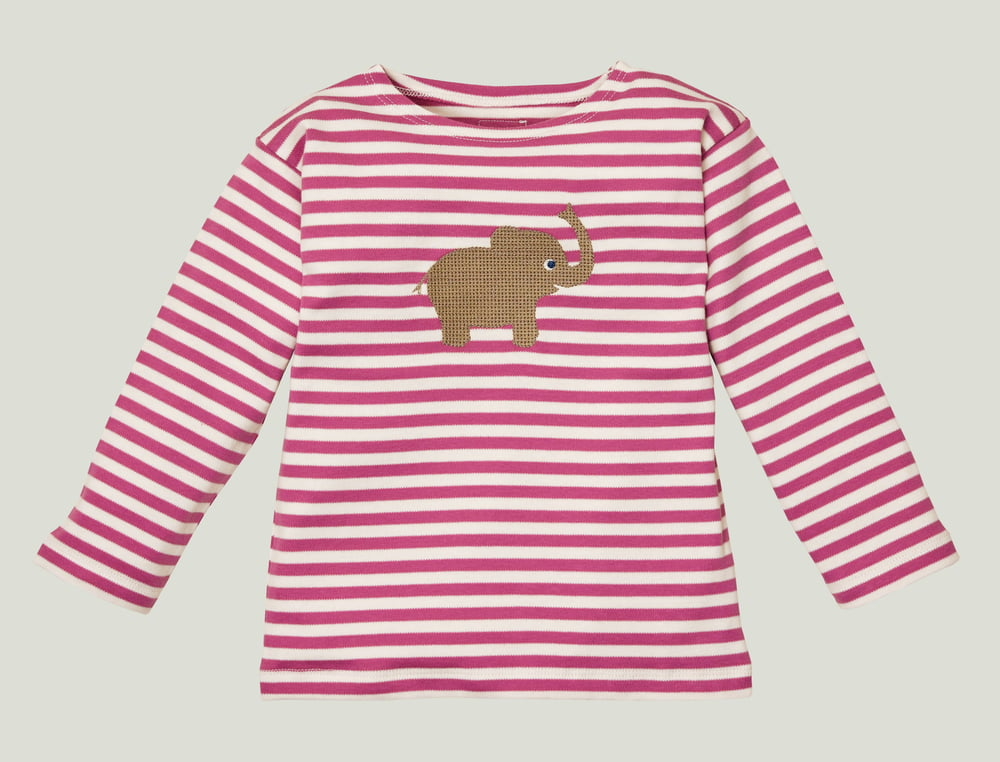 Image of Shirt mit Elefant Beere gestreift Art. 207319 (A)