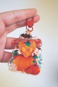 Image 2 of Pumpkat Halloween Keychain