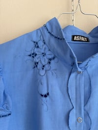 Image 4 of Blue puff sleeve (L)