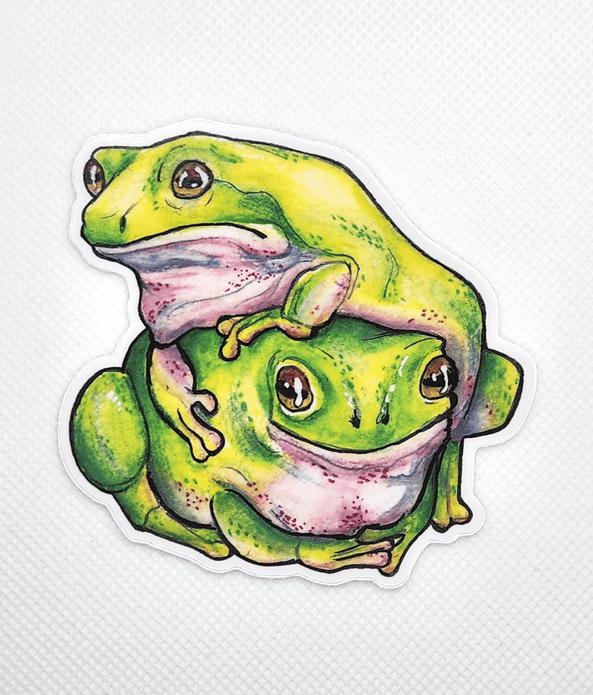 Image of Frog Stack Sticker