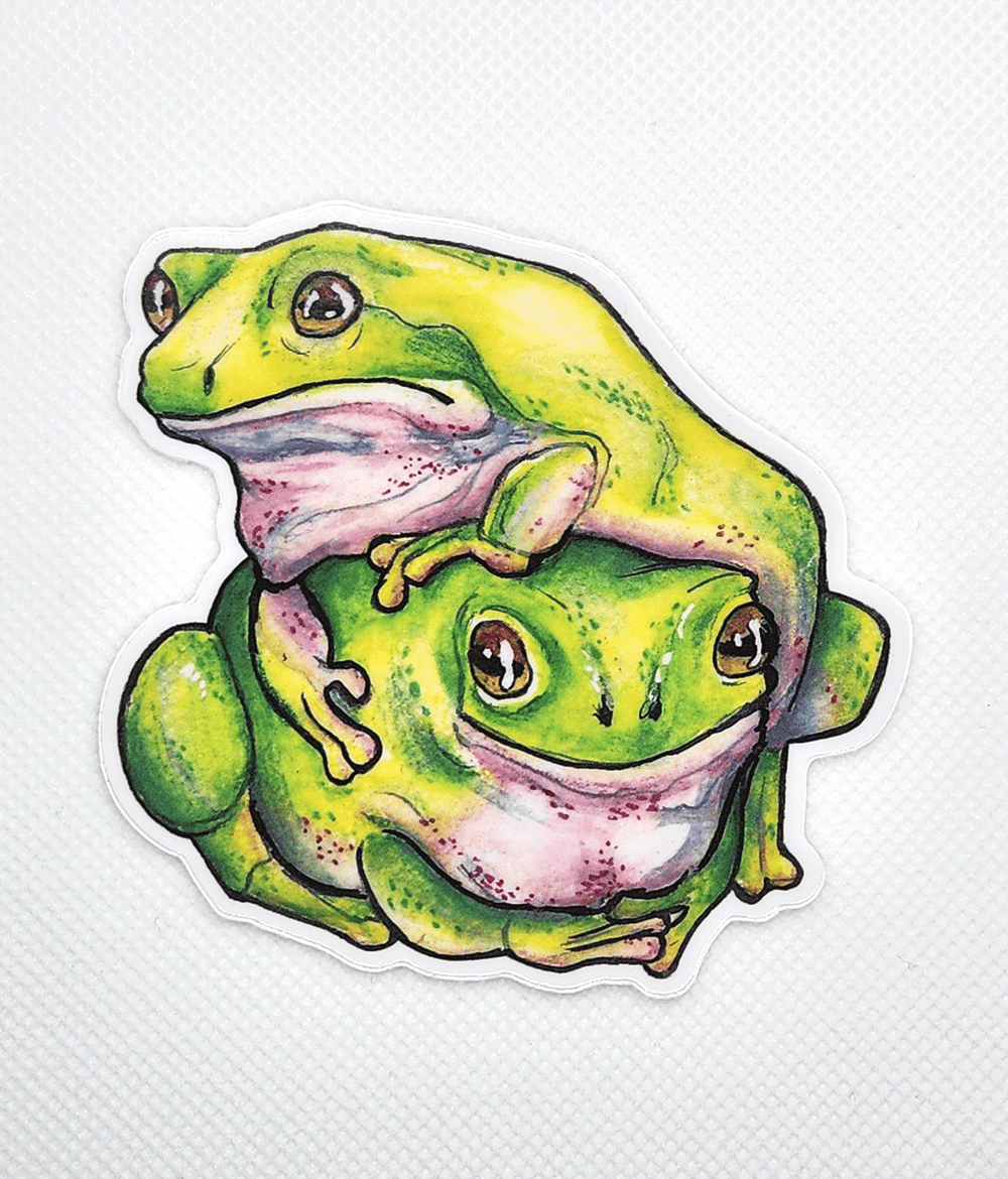 Image of Frog Stack Sticker