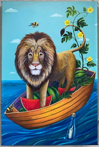 PRINT Lush Boat Lion