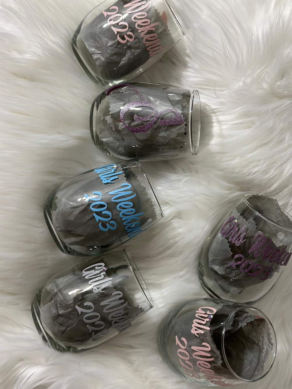 Image of 16oz stemless wine glass-can be personalized 