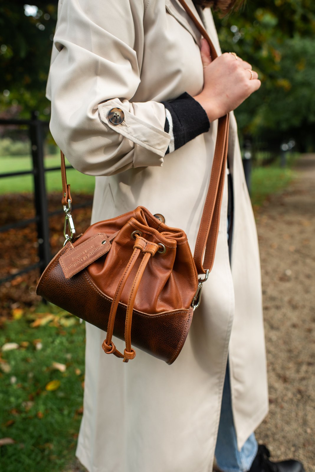 Leather discount bowling bag