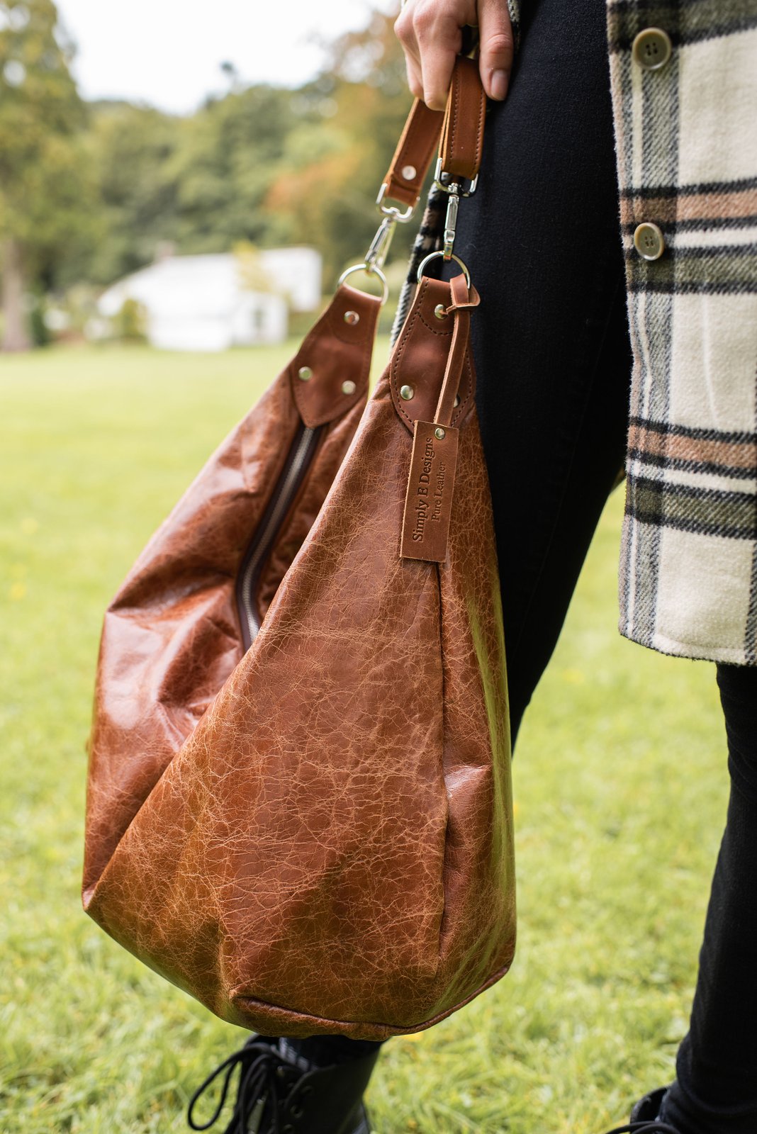 Tan leather 2025 hobo handbag