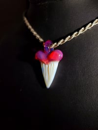 Image 3 of Rhino & Karmaline shark tooth pendant.