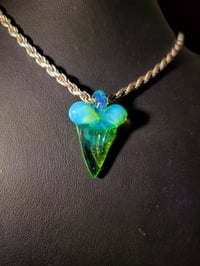 Image 3 of Opal lime & glopal shark tooth pendant. 