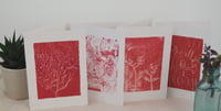Image 5 of Pack of 4 red cards. 100% recycled.
