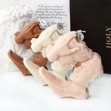  DIY Lovers Kiss Candle Silicone Mold Nordic Style Simple Face Kissing Sculpture