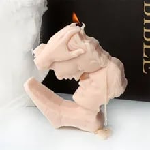  DIY Lovers Kiss Candle Silicone Mold Nordic Style Simple Face Kissing Sculpture