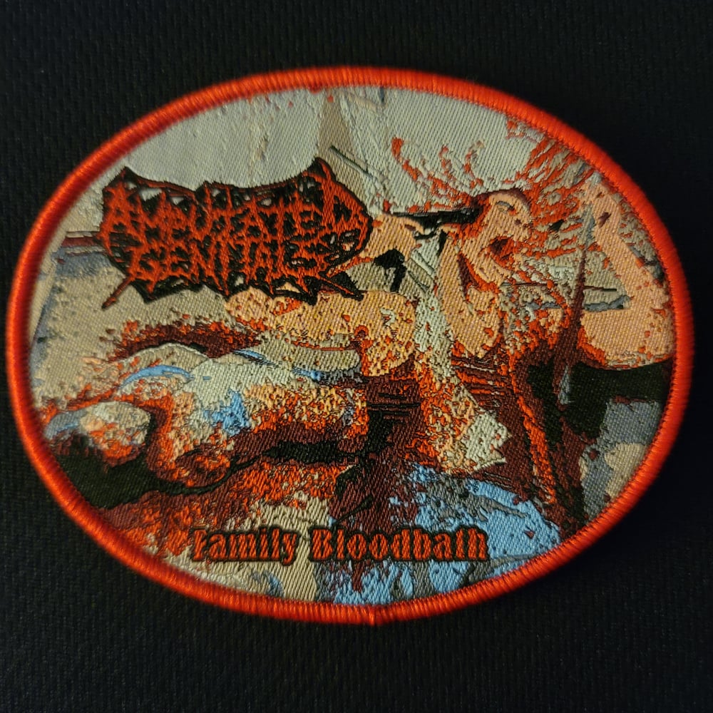 Amputated Genitals "Family Bloodbath" Official Woven Patch