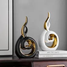 Statue Ceramics Desk Accessories Luxury Living Room Decoration Decorative Sculpture